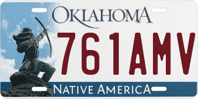 OK license plate 761AMV