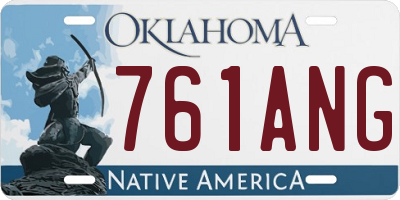OK license plate 761ANG