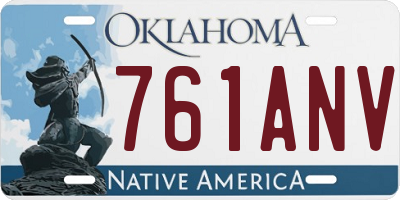 OK license plate 761ANV