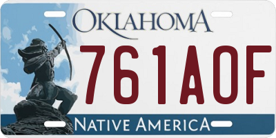 OK license plate 761AOF