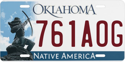 OK license plate 761AOG