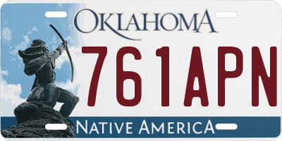 OK license plate 761APN