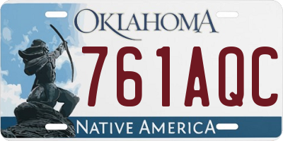 OK license plate 761AQC