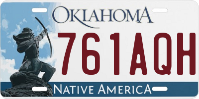 OK license plate 761AQH