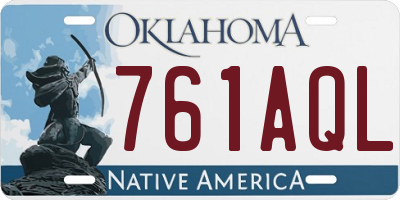 OK license plate 761AQL