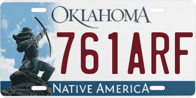 OK license plate 761ARF