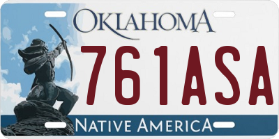 OK license plate 761ASA