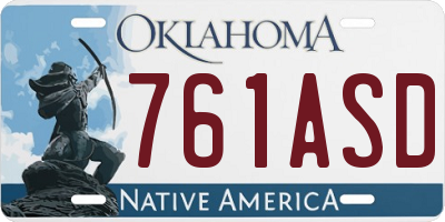 OK license plate 761ASD
