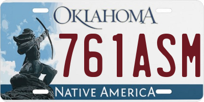 OK license plate 761ASM
