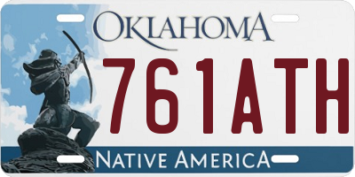OK license plate 761ATH