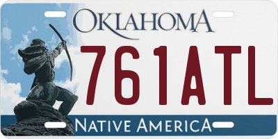 OK license plate 761ATL