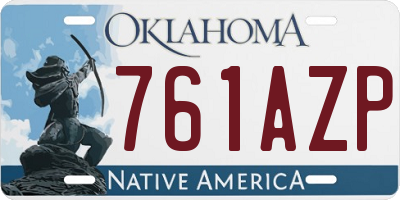 OK license plate 761AZP