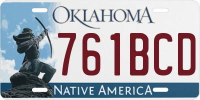 OK license plate 761BCD