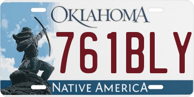 OK license plate 761BLY