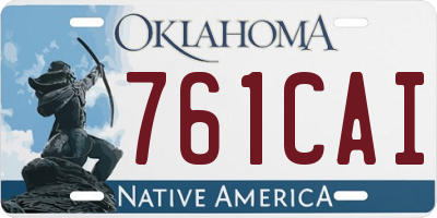 OK license plate 761CAI