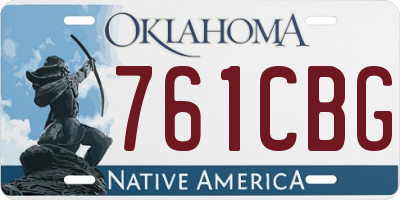 OK license plate 761CBG