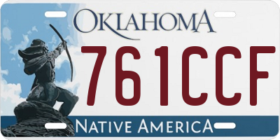 OK license plate 761CCF
