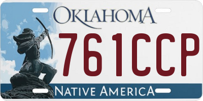 OK license plate 761CCP