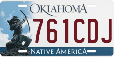 OK license plate 761CDJ