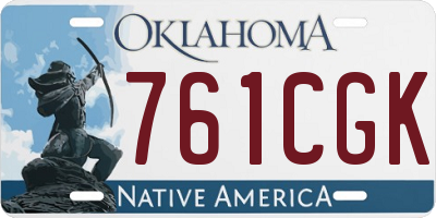 OK license plate 761CGK