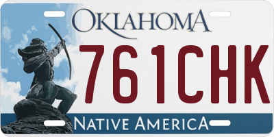 OK license plate 761CHK