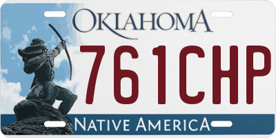 OK license plate 761CHP