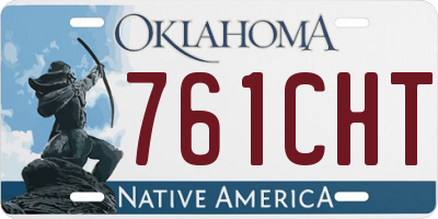 OK license plate 761CHT