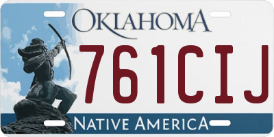 OK license plate 761CIJ