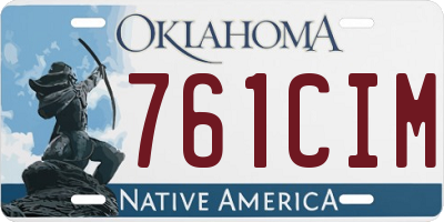 OK license plate 761CIM