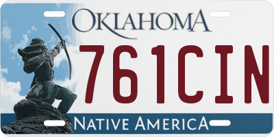 OK license plate 761CIN