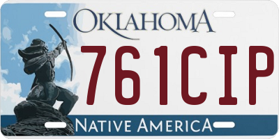 OK license plate 761CIP