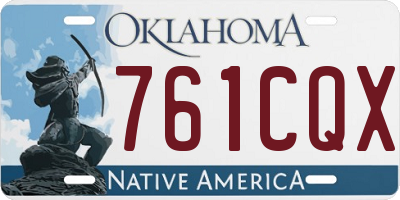OK license plate 761CQX