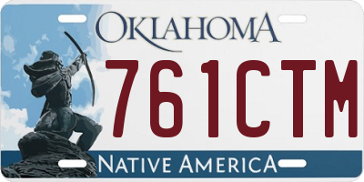 OK license plate 761CTM