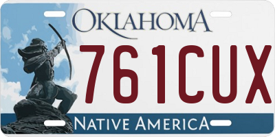 OK license plate 761CUX