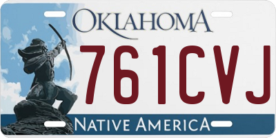 OK license plate 761CVJ