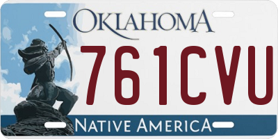 OK license plate 761CVU