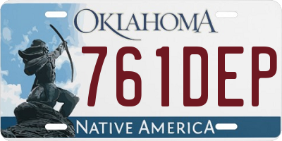 OK license plate 761DEP
