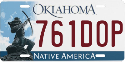 OK license plate 761DOP