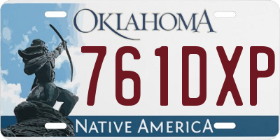 OK license plate 761DXP