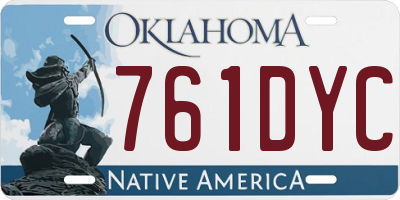 OK license plate 761DYC