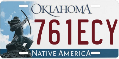 OK license plate 761ECY