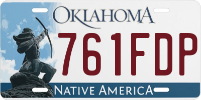 OK license plate 761FDP