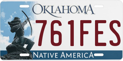 OK license plate 761FES