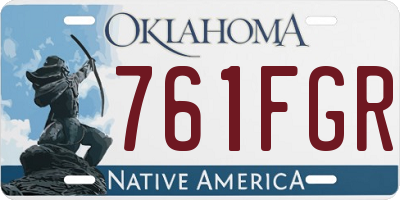 OK license plate 761FGR