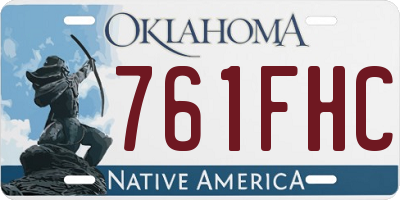 OK license plate 761FHC
