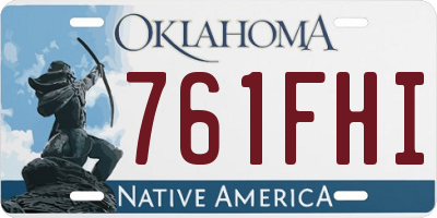 OK license plate 761FHI