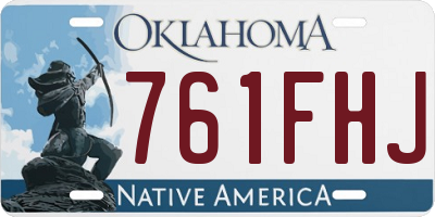 OK license plate 761FHJ