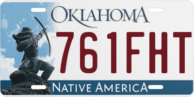 OK license plate 761FHT