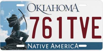 OK license plate 761TVE
