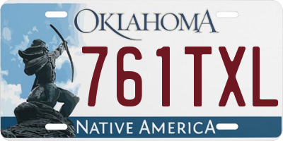 OK license plate 761TXL